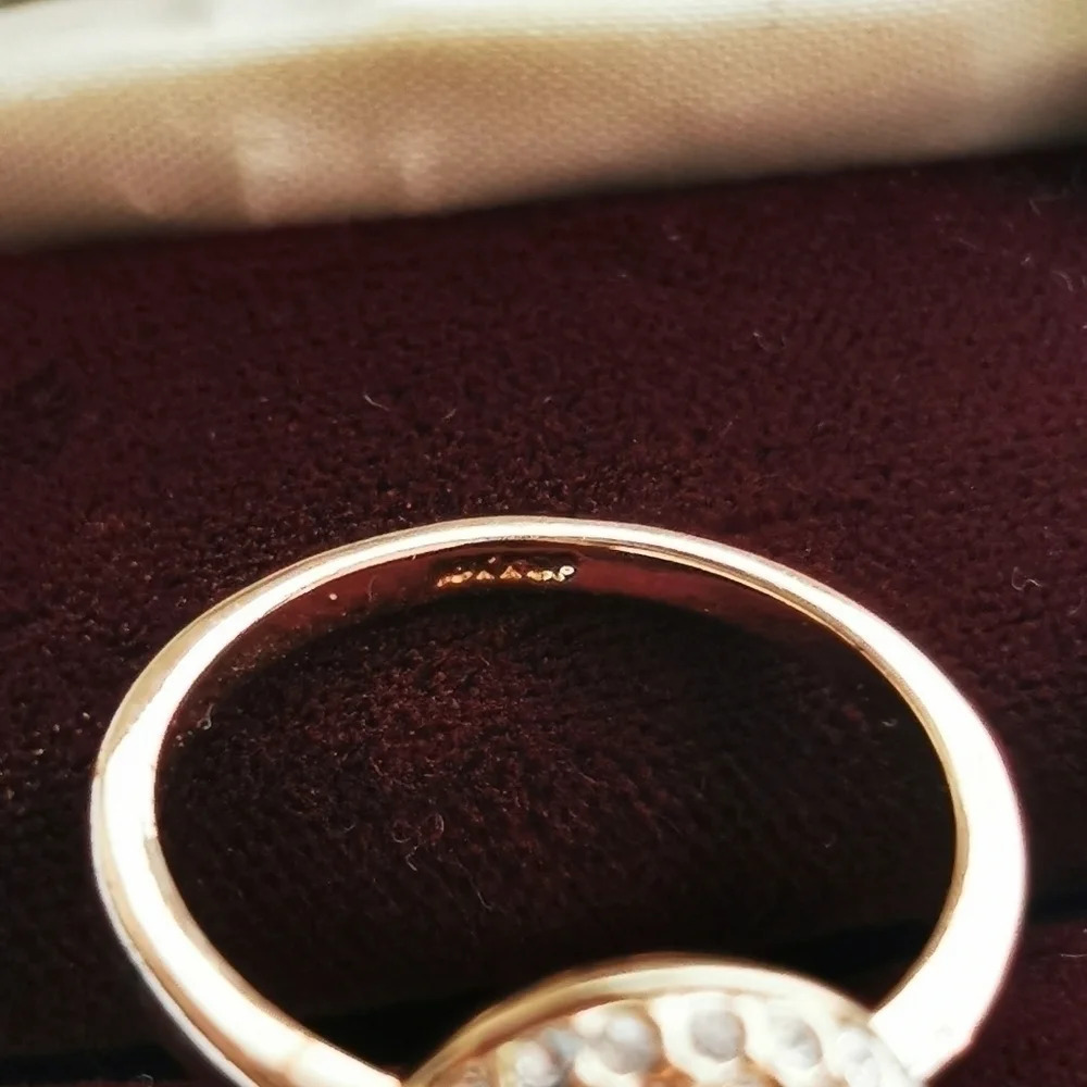 18k GP Halo  ring - Picture 4 of 4